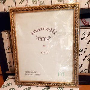 FG Galassi & Marcelli Frames - One Goldtone Rope Styled 8x10 Frame New in Box